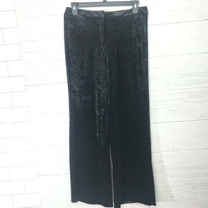 Cynthia Rowley Women's Size 10 Crushed Velvet High Rise Black Pants